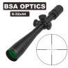 Lunette de tir BSA 8-32x44 AO réticule mildot avec colliers aux choix