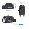 Lampe tactique Pro rechargeable avec détachement rapide pour rail picatiny (compatible glock)