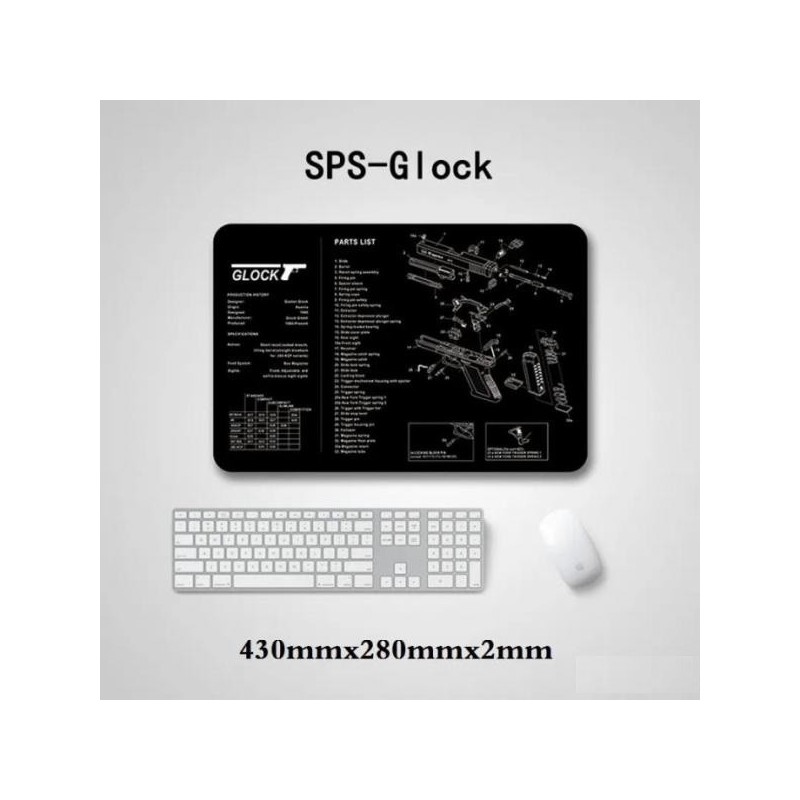 Tapis de démontage et nettoyage Glock 43 x 28 cm