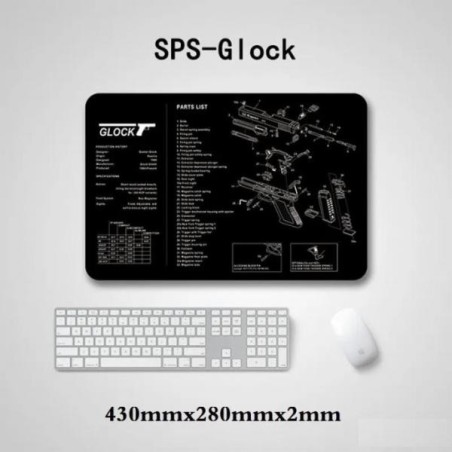 Tapis de démontage et nettoyage Glock 43 x 28 cm