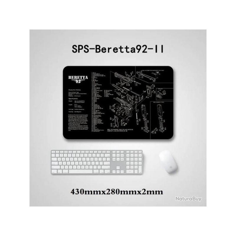 Tapis de démontage et nettoyage Beretta 92 43 x 28 cm