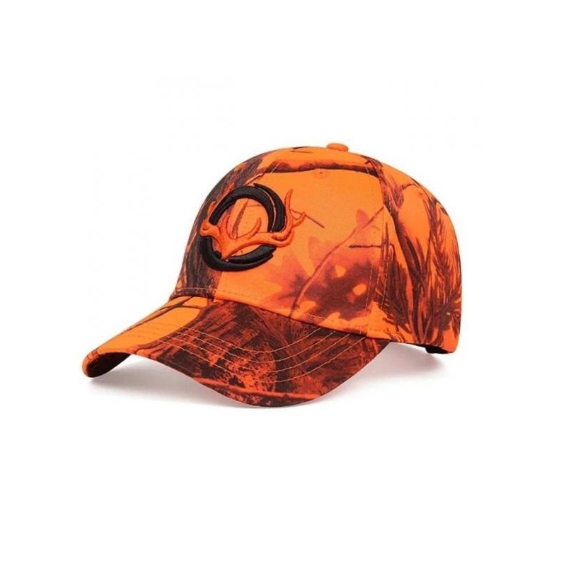 Casquette de chasse avec Bois de Cerf brodé coloris camo orange