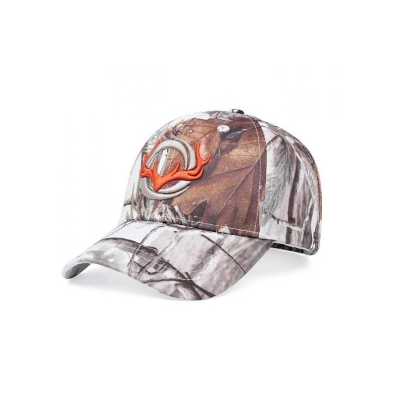 Casquette de chasse Camo blanc tête de cerf