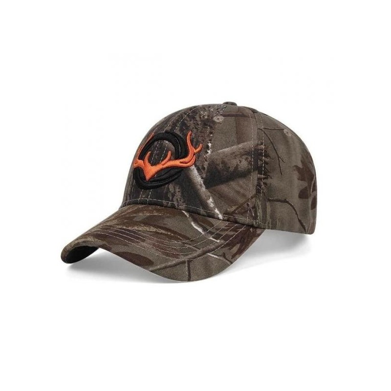 Casquette de chasse Camo vert tête de cerf