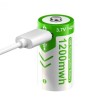 Batterie 14250, 3.7 V de 1200 mAh rechargeable via USB
