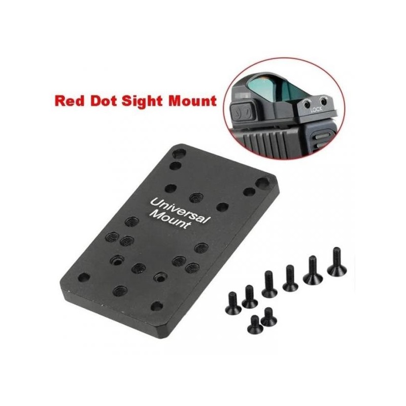 Platine universelle pour montage red dot sur Glock