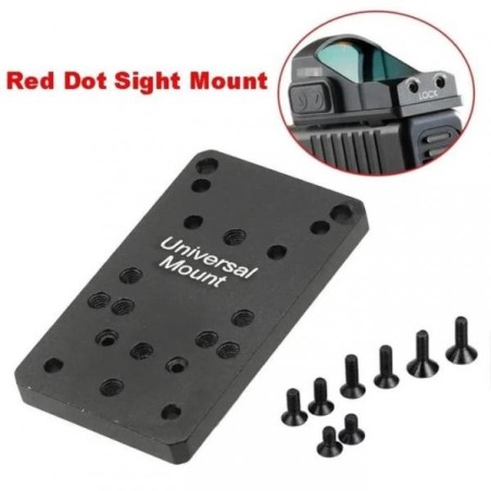 Platine universelle pour montage red dot sur Glock