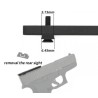 Platine universelle pour montage red dot sur Glock