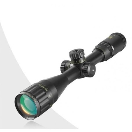 Lunette de tir 4-16x44 AOE avec réticulle lumineux rouge ou vert et colliers aux choix