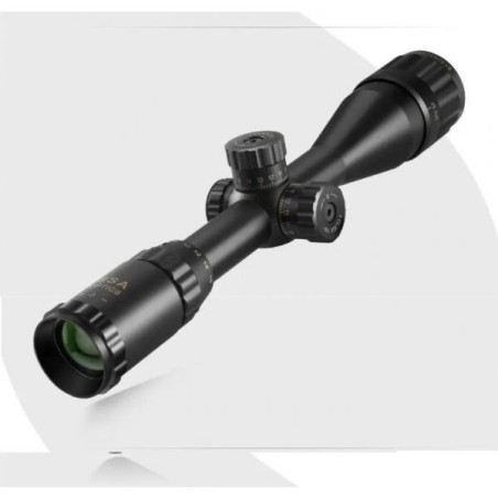 Lunette de tir 4-16x44 AOE avec réticulle lumineux rouge ou vert et colliers aux choix