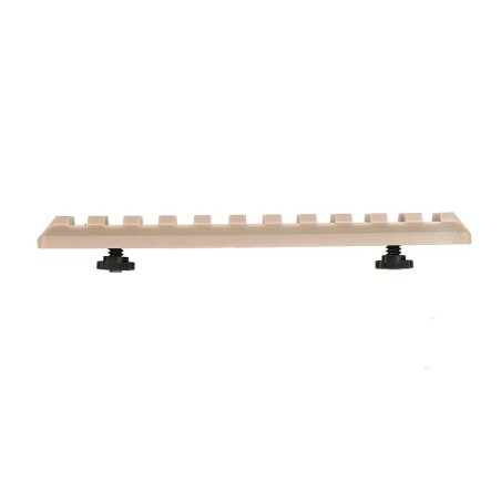 Ensemble de 4 rails M-lok coloris Tan avec jeu de 8 vis et écrous
