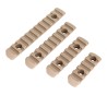 Ensemble de 4 rails M-lok coloris Tan avec jeu de 8 vis et écrous