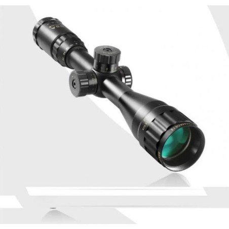 Lunette de tir 4-16x44 AOE avec réticulle lumineux rouge ou vert et colliers aux choix
