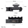 Rail Picatinny attache rapide Quick Detach QD pour viseur point rouge, lunette ou autre système de visée