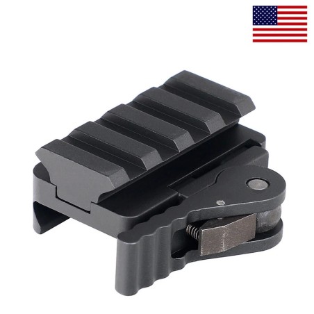 Rail Picatinny attache rapide Quick Detach QD pour viseur point rouge, lunette ou autre système de visée