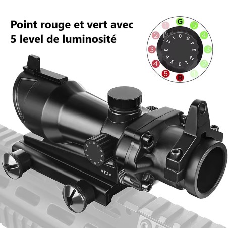 Viseur point rouge et vert Red Dot ACOG 1x32 pour rail picatinny