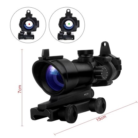 Viseur point rouge et vert Red Dot ACOG 1x32 pour rail picatinny