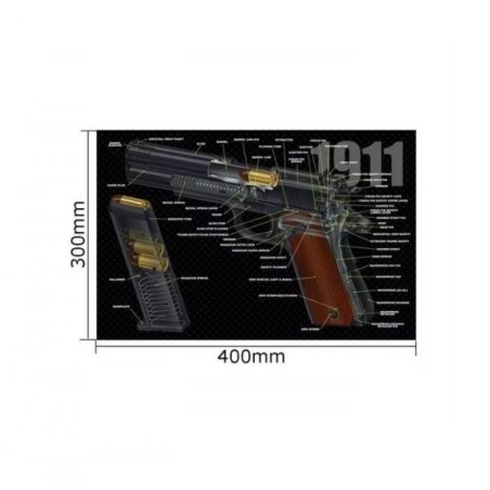 Tapis de démontage en français - Glock 17 Gen 5 - Armurerie de Bordeaux