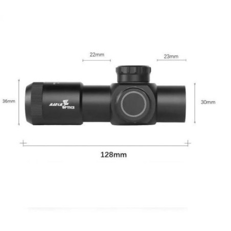 Lunette de tir March 3x28IR Amg HD Gen réticule lumineux avec colliers 11 ou 22 mm aux choix