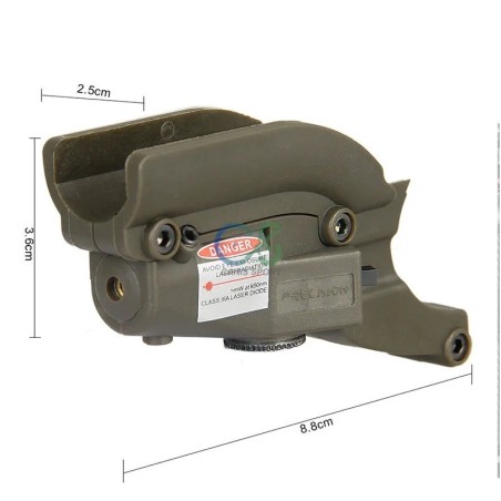 Laser rouge pour montage sur arme type beretta M92 (fixation sur le pontet)