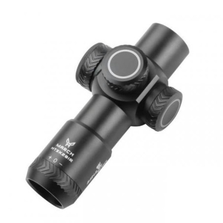 Lunette de tir March 3x28IR Amg HD Gen réticule lumineux avec colliers 11 ou 22 mm aux choix