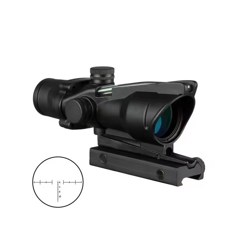 Viseur point rouge Red Dot ACOG 4x32 avec réticule chevron en Fibre optique vert