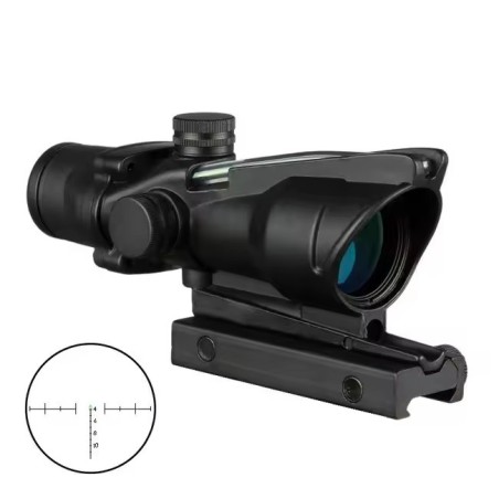 Viseur point rouge Red Dot ACOG 4x32 avec réticule chevron en Fibre optique vert