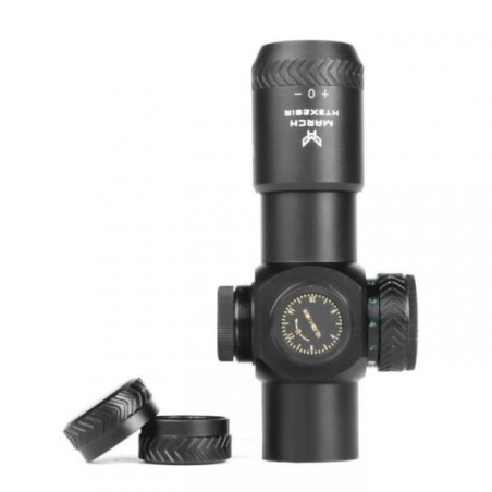 Lunette de tir March 3x28IR Amg HD Gen réticule lumineux avec colliers 11 ou 22 mm aux choix