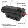 Laser rouge rechargeable pour rail de 11 mm