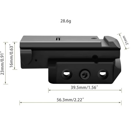 Laser rouge rechargeable pour rail picatinny