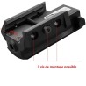 Laser rouge rechargeable pour rail picatinny