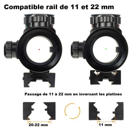 Red Dot 1X35 Victoptics pour rail de 11 et 22 mm