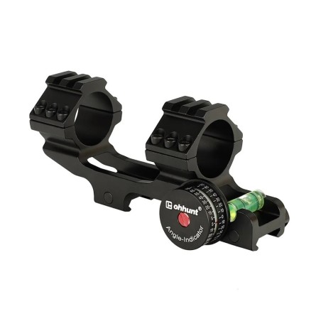 Monobloc 20 MOA diamètre 25.4 (1") et 30 mm pour rail picatinny avec rail, niveau à bulle et à angle