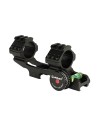 Monobloc 20 MOA diamètre 25.4 (1") et 30 mm pour rail picatinny avec rail, niveau à bulle et à angle