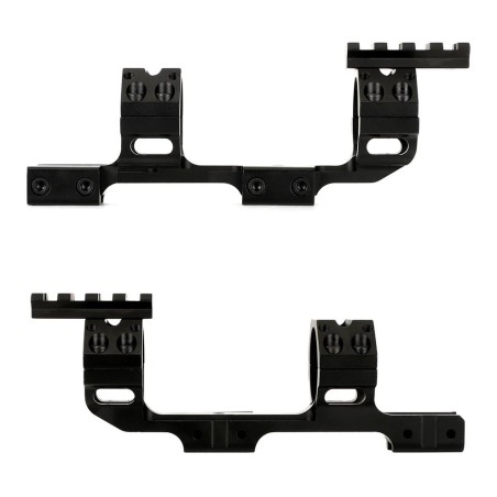Monobloc déporté pour rail 11 mm et lunette avec tube de 25.4 (1") et 30 mm avec niveau à bulle