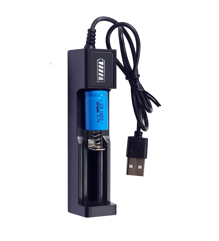 Chargeur de batterie 14250, 15266, CR2, CR123 via USB