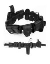 Ceinturon tactique complet entièrement équipé en cordura noir: 10 accessoires