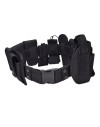 Ceinturon tactique complet entièrement équipé en cordura noir: 10 accessoires