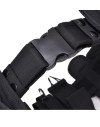 Ceinturon tactique complet entièrement équipé en cordura noir: 10 accessoires