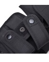 Ceinturon tactique complet entièrement équipé en cordura noir: 10 accessoires