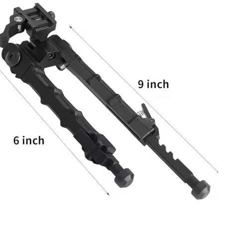 Bipied tactique pendulaire avec fixation rapide pour rail picatinny