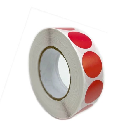1000 pastilles autocollantes rouges 19 mm pour cible