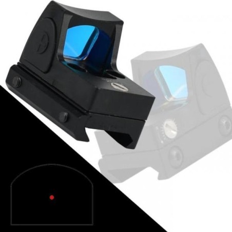 Micro red dot point rouge pour rail picatinny avec platine pour montage glock