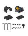 Micro red dot point rouge 2 MOA pour rail picatinny avec platine pour montage glock
