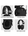 Casque de protection auditive électronique coloris noir