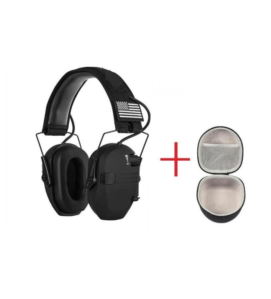 Casque de protection auditive électronique coloris noir
