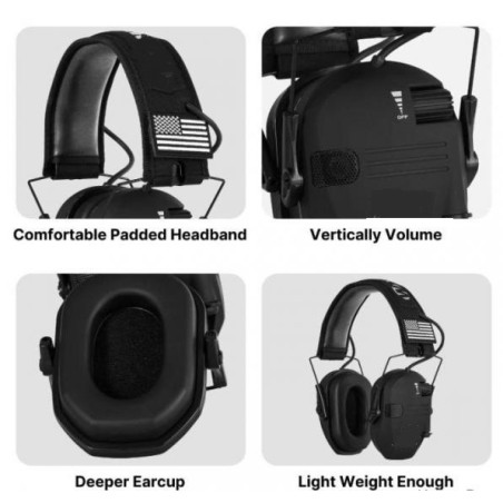 Casque de protection auditive électronique coloris desert