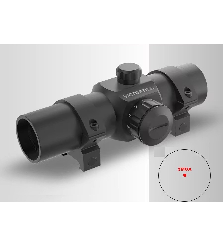 Red Dot Viseur point rouge 1x30 avec collier pour rail picatinny (Colliers de 11 mm possible)