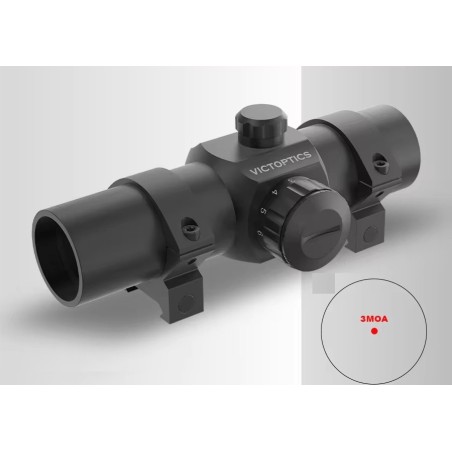 Red Dot Viseur point rouge 1x30 avec collier pour rail picatinny (Colliers de 11 mm possible)