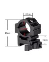 Colliers de fixation medium avec attache rapide pour lunette rail 22 mm diamètre 25,4 mm (1 pouce)